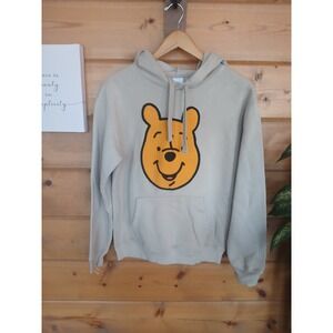 Vintage Disney's Winnie The Pooh Pullover Hoodie Women Size‎ Small Beige
